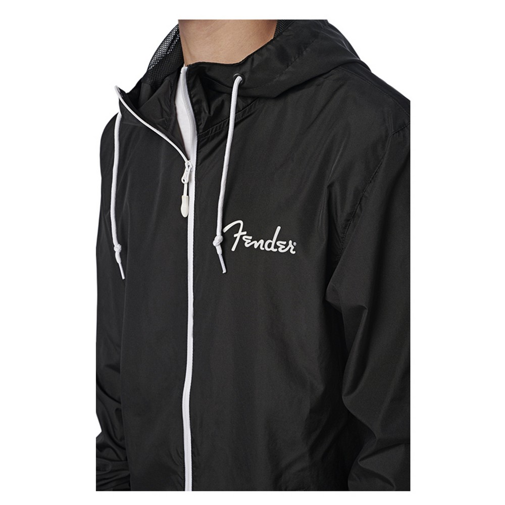 Fender Spaghetti Logo Windbreaker - Black - Small (9126002306)