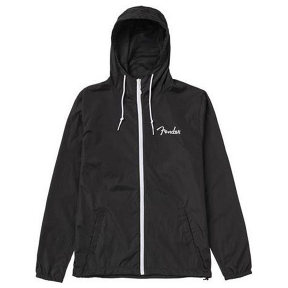 Fender Spaghetti Logo Windbreaker - Black - Large (9126002506)