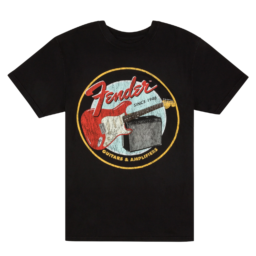 Fender 1946 Guitars & Amplifiers T-Shirt - Vintage Black - Medium (9193122406)