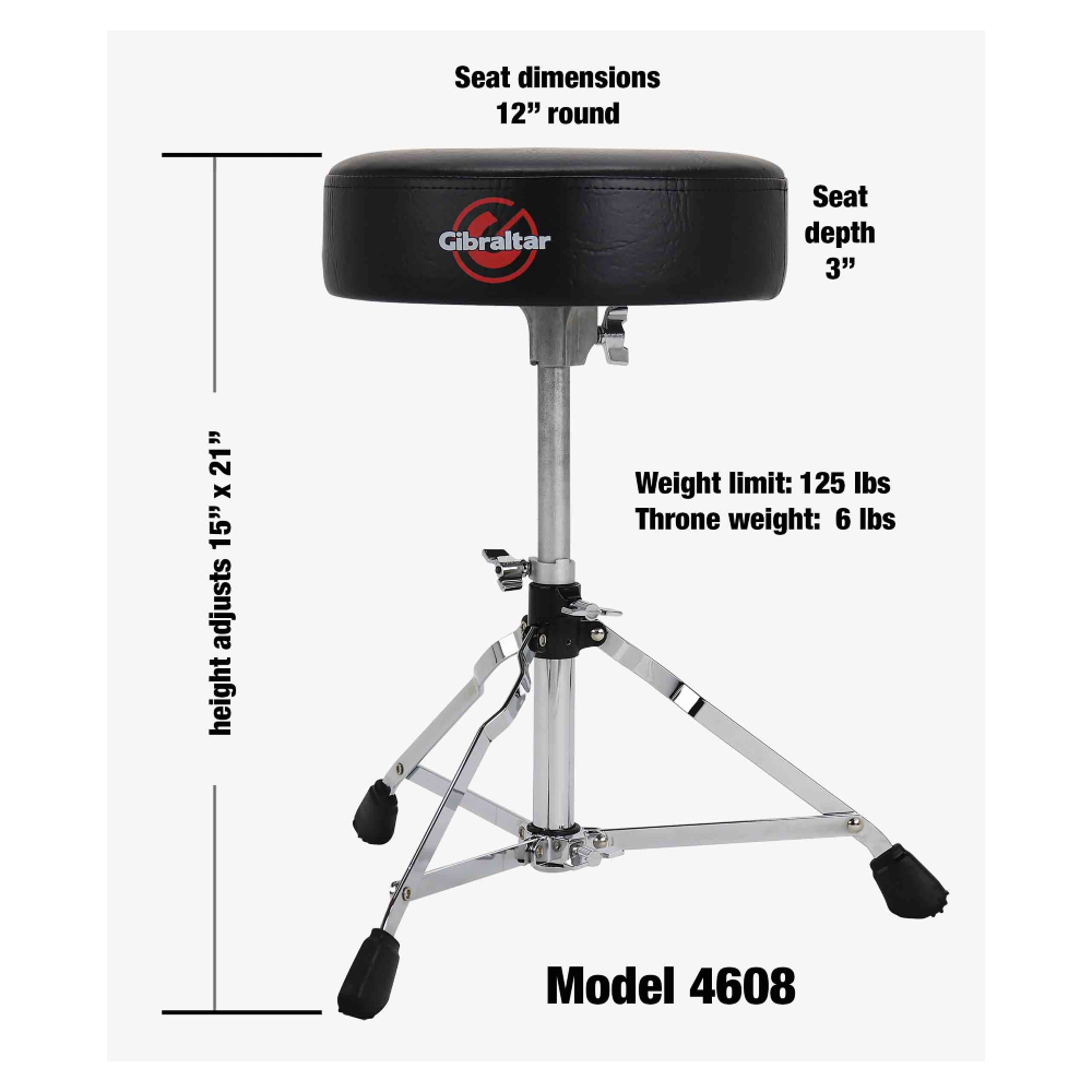 Gibraltar 4608 Compact Round Drum Throne