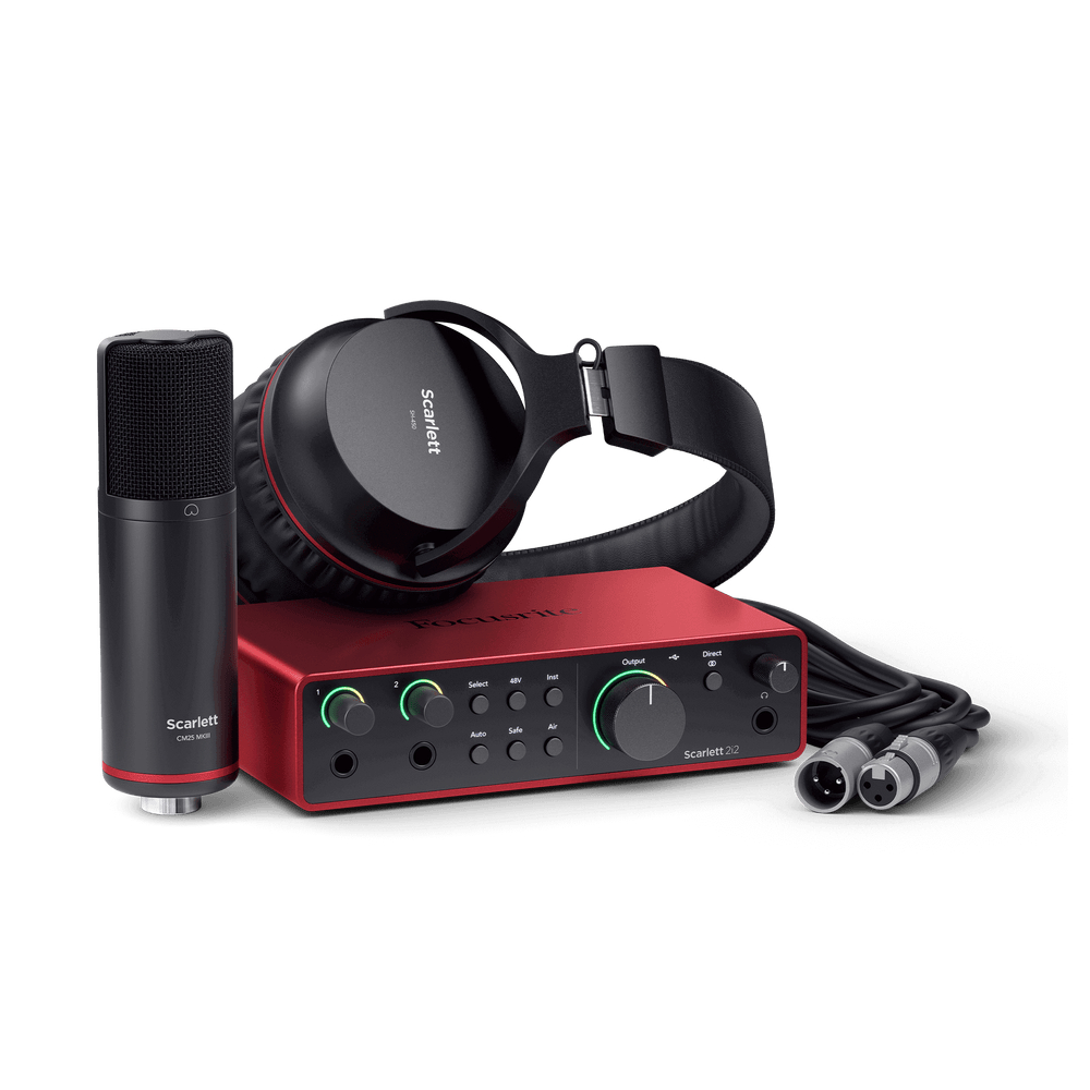 Focusrite Scarlett 2i2 Studio 4th Gen Recording Studio Bundle Audio Interface