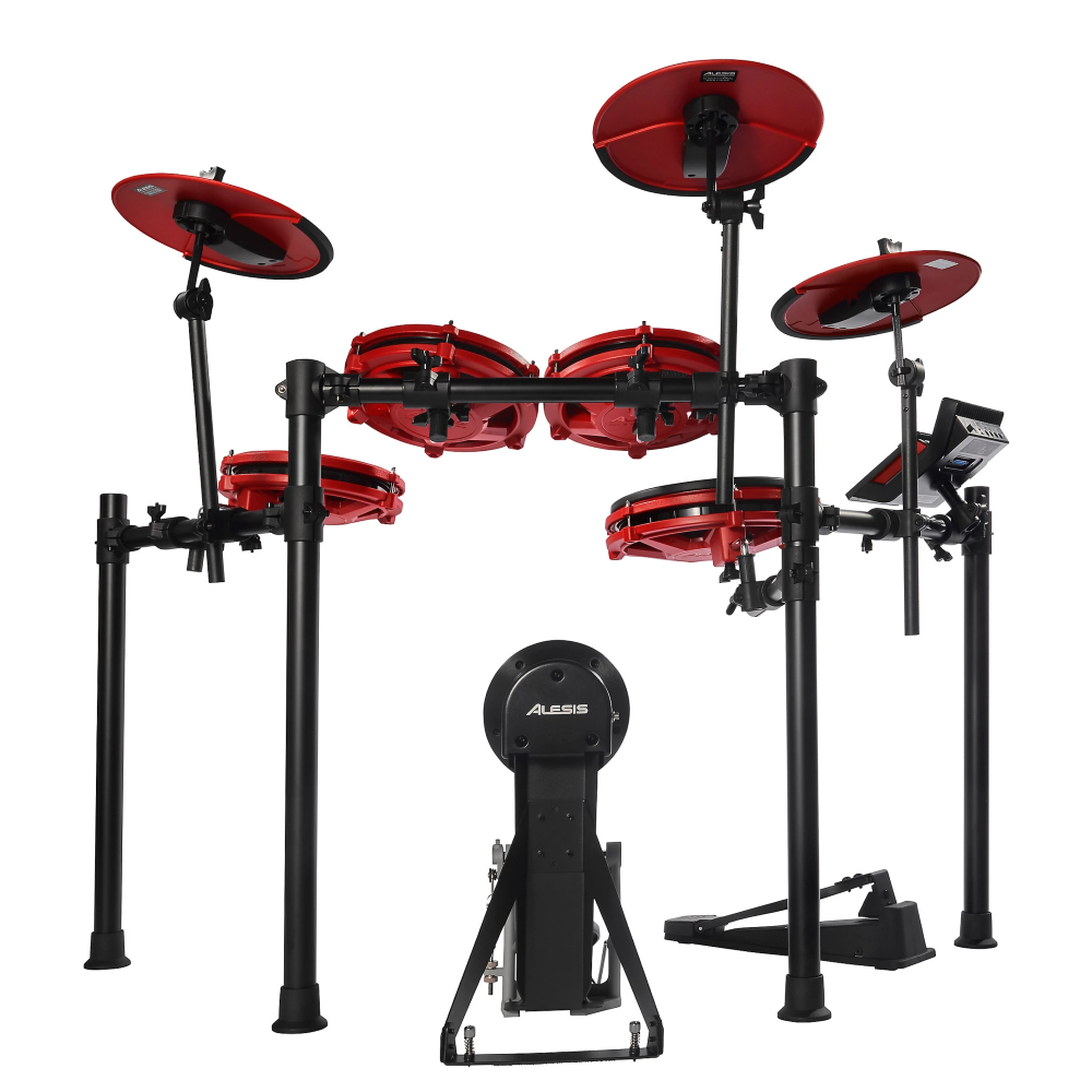 Alesis Nitro Max 8-Piece Special Edition Electronic Drum Set With Bluetooth (Red)