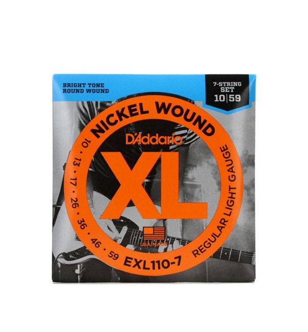 D'Addario EXL110-7 Electric Guitar Strings 7 String Nickel Wound - Regular Light 10-59 