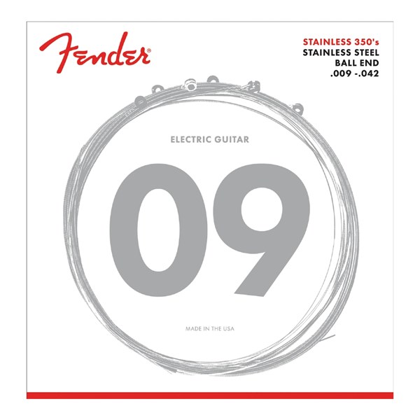 Fender Stainless Steel 350s Guitar Strings - Ball End 9-42 (730350403)