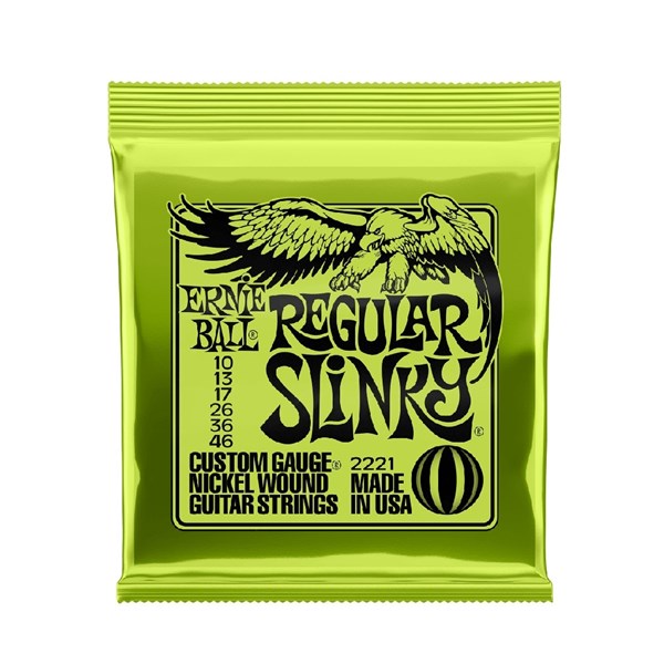 Ernie Ball 2221 Regular Slinky Nickel Wound Electric Guitar Strings (10-46)