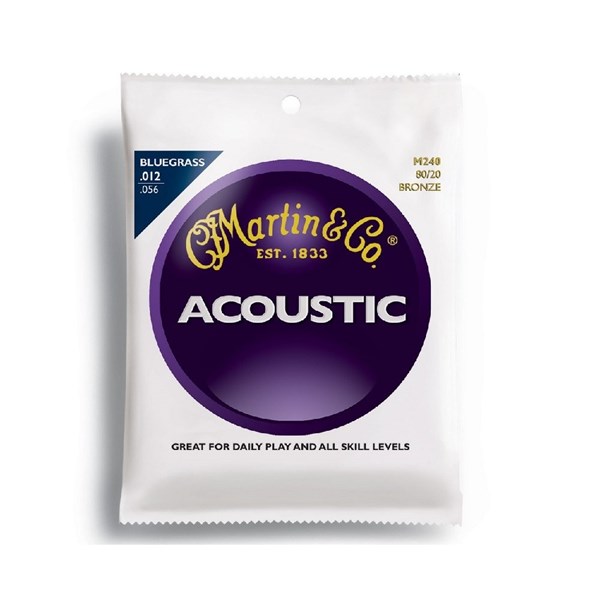 Martin & Co. M240 80/20 Bronze Bluegrass Acoustic Guitar Strings (Medium Light )