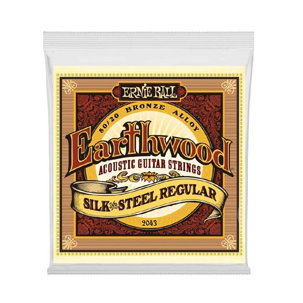 Ernie Ball 2043 Earthwood Silk And Steel  80/20 Bronze Acoustic Guitar Strings