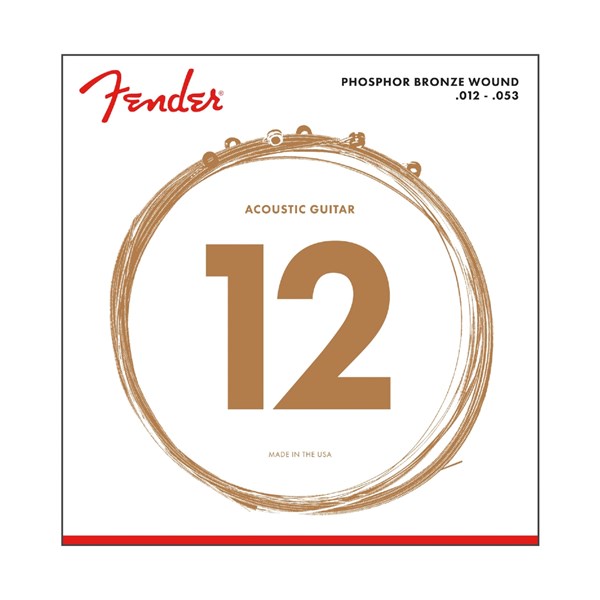 Fender 60L Light Phosphor Bronze Acoustic Guitar Strings - Ball End .012 - .053(730060403)