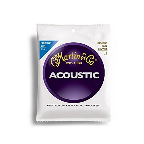 Martin & Co. M150 80/20 Bronze Acoustic Guitar Strings (.13-.56)