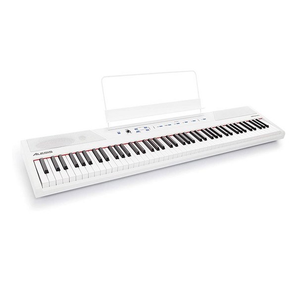 Alesis Recital 88 Key Digital Piano Keyboard with Semi Weighted Keys (White)