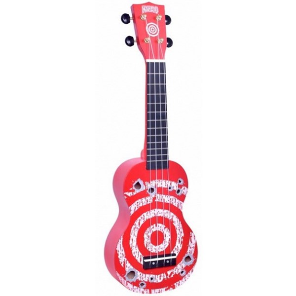 Mahalo MD1TA Soprano Ukulele Target (Red)