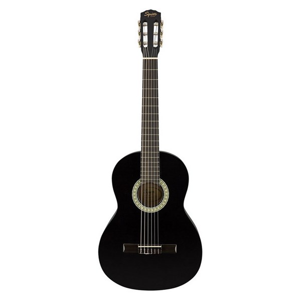 Squier by Fender Black Full Size Nylon String Classical Acoustic Guitar (SA-150N)