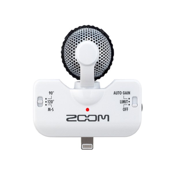 Zoom Mid-Side Condenser Mic for iOS IQ5 (White)