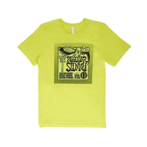 Ernie Ball 4725 Regular Slinky T-Shirt Neon (Small)