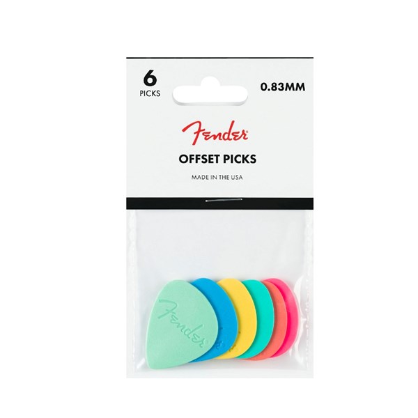 Fender Offset Picks Multi Color - 6 Pack (.83mm)