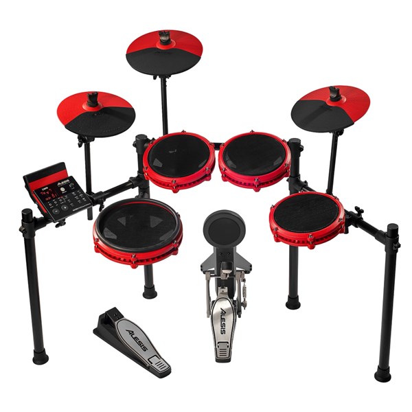 Alesis Nitro Max 8-Piece Special Edition Electronic Drum Set With Bluetooth (Red)