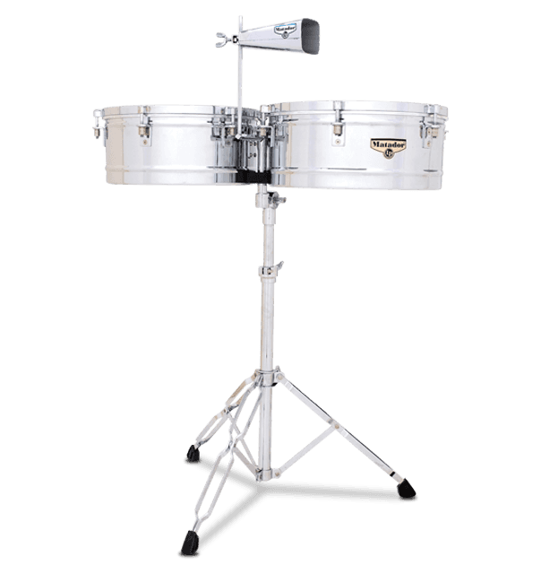 Latin Percussion (LP) - Steel Matador Timbales 14inch/15inch - Chrome (M257)