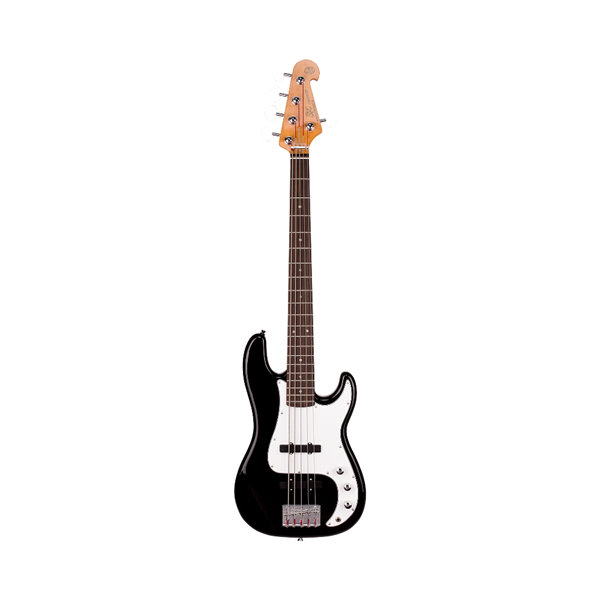 SX SPB62+/5/BK 5 String PB Bass Guitar (Black)